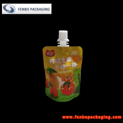 60gram hot fill fruit juice aluminium foil spouted pouches with nozzle-FBTBZLA232 60gram hot fill fruit juice aluminium foil spouted pouches with nozzle-FBTBZLA232