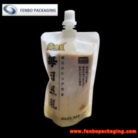 120ml plastic clear milk tea drink pouches bags with spout-FBTBZLA236