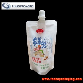 180ml plastic spouted liquid milk drinking stand up bags-FBTBZLA238