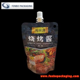 110gram black spout pouches BBQ sauce packaging bag canada-FBTBZLA242
