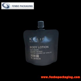 30ml body lotion packaging small matte black spout pouch bag-FBTBZLA248D