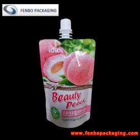 150ml custom aluminium foil liquid drink food packaging pouches with spout-FBTBZLA267B