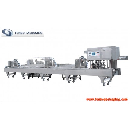 Multi layers jelly pudding full automatic cup filler sealer packaging machine-FBCFB3S Multi layers jelly pudding full automatic cup filler sealer packaging machine-FBCFB3S