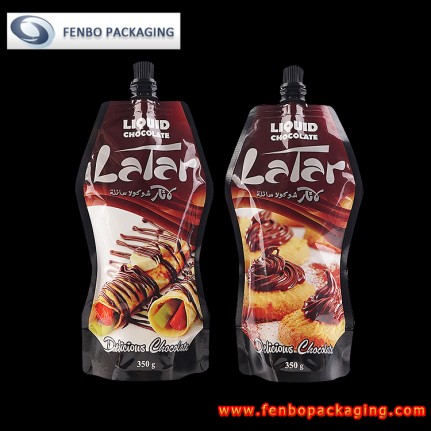 stand up pouches bags for liquids chocolate with nozzle cap - FBYXZ150 stand up pouches bags for liquids chocolate with nozzle cap - FBYXZ150