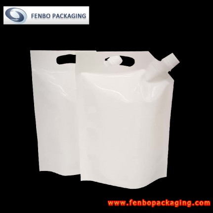 liquid packaging white plastic stand up pouch - FBXZZL133