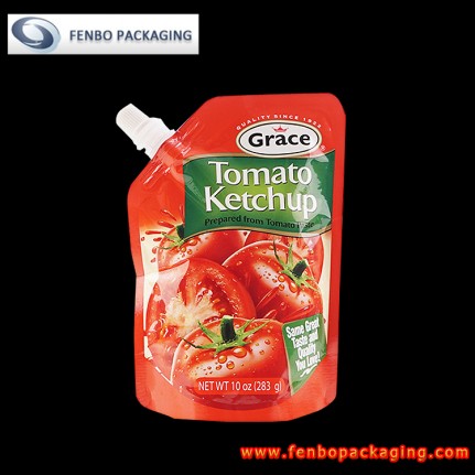 10 oz stand up spout pouch doy pack tomato ketchup -FBXZZLA260 10 oz stand up spout pouch doy pack tomato ketchup -FBXZZLA260