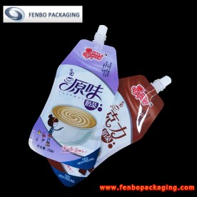 soymilk packing standing plastic pouches flat bottom with spout - FBYXZ153