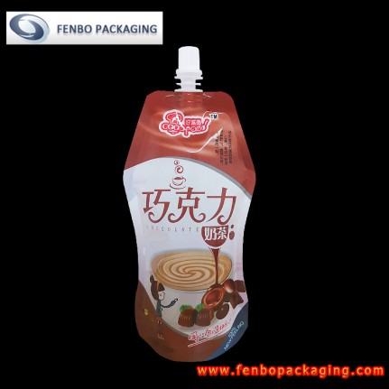330ml milk tea doypack stand up bags with spout wholesale - FBYXZLA197A  330ml milk tea doypack stand up bags with spout wholesale - FBYXZLA197A