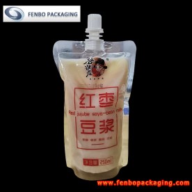 250ml clear spouted stand up pouches doy pack for soya milk - FBTBZLA279