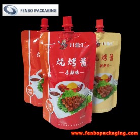 china stand up spout pouch with nozzle factory customization printing - FBTBZL147