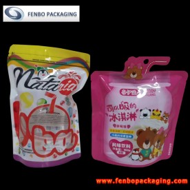 pla stand up pouch with window with customized design -FBRFZL105