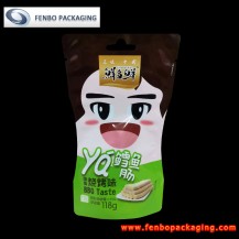 118gram silver snack standing pouch manufacturer from China- FBRFZLA059A