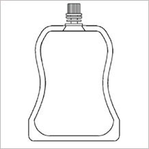 shaped doy pack with top spout