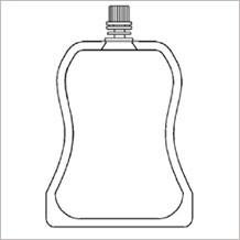 shaped doy pack with top spout  shaped doy pack with top spout
