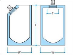 Size of spout pouch Size of spout pouch