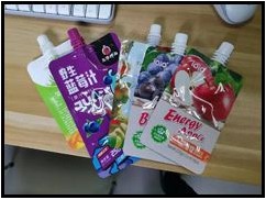Three different printing effect of stand up spout pouch Three different printing effect of stand up spout pouch