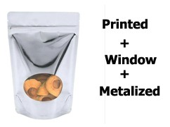 What is printed & metallized standing pouch with window? What is printed & metallized standing pouch with window?