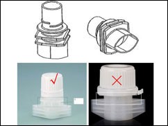 What is the spouts step(gap) for spouted pouches?