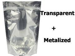 What is transparent & metallized stand up pouches?