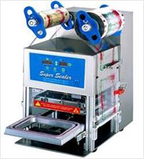 plastic container film sealing machine