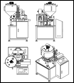 rotary style lidding machine