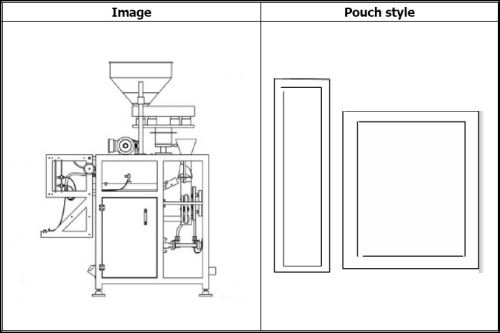 vertical 4 side seal pouch packaging machine