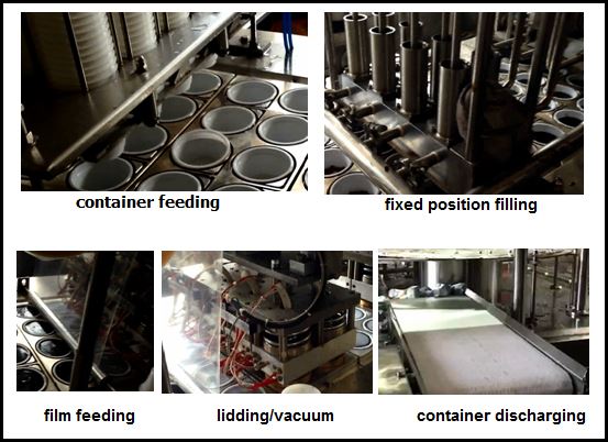 working process of food container packing machine