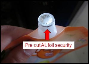 Pre-cut AL foil security