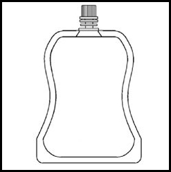 shaped doy pack with top spout