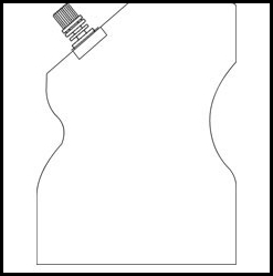 shaped corner spout stand up pouch