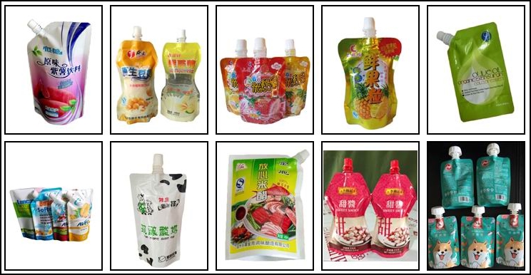 application of hand feeding spout pouch filling machine